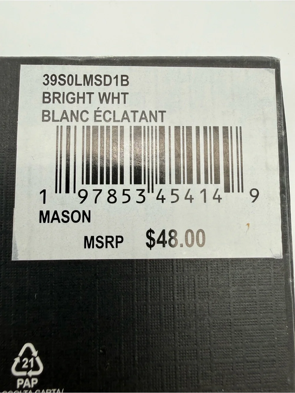 Michael Kors Black and White MK Signature Card Case
